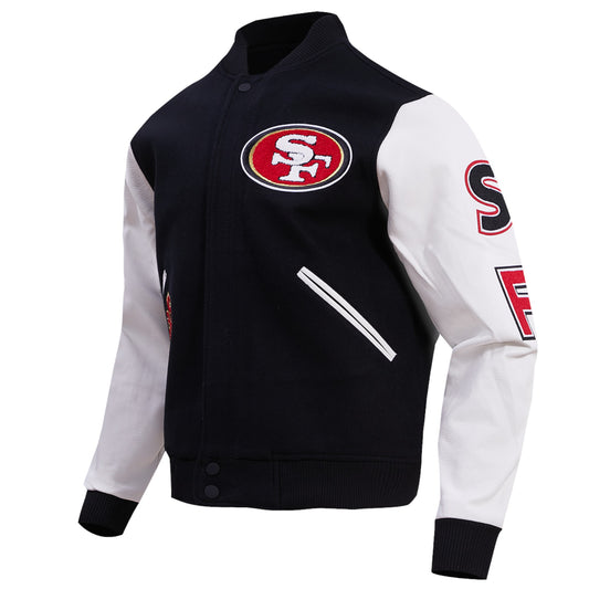 NFL 49ers Classic All-Wool Varsity Jacket Men’s Retro Design