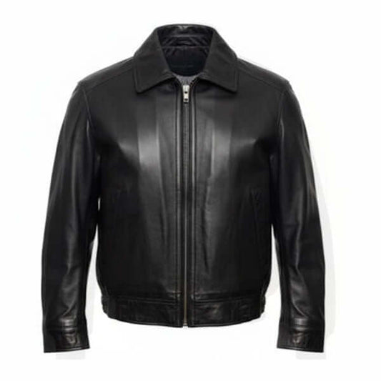 Retro Oversized 90s Black Leather Jacket for Women