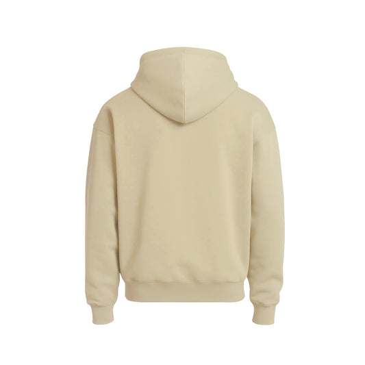 Beige hoodie on a white background