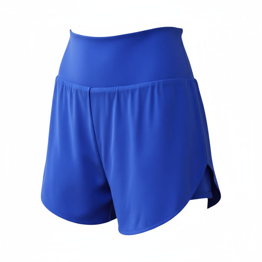 High-Waisted Blue Athletic Shorts for Women