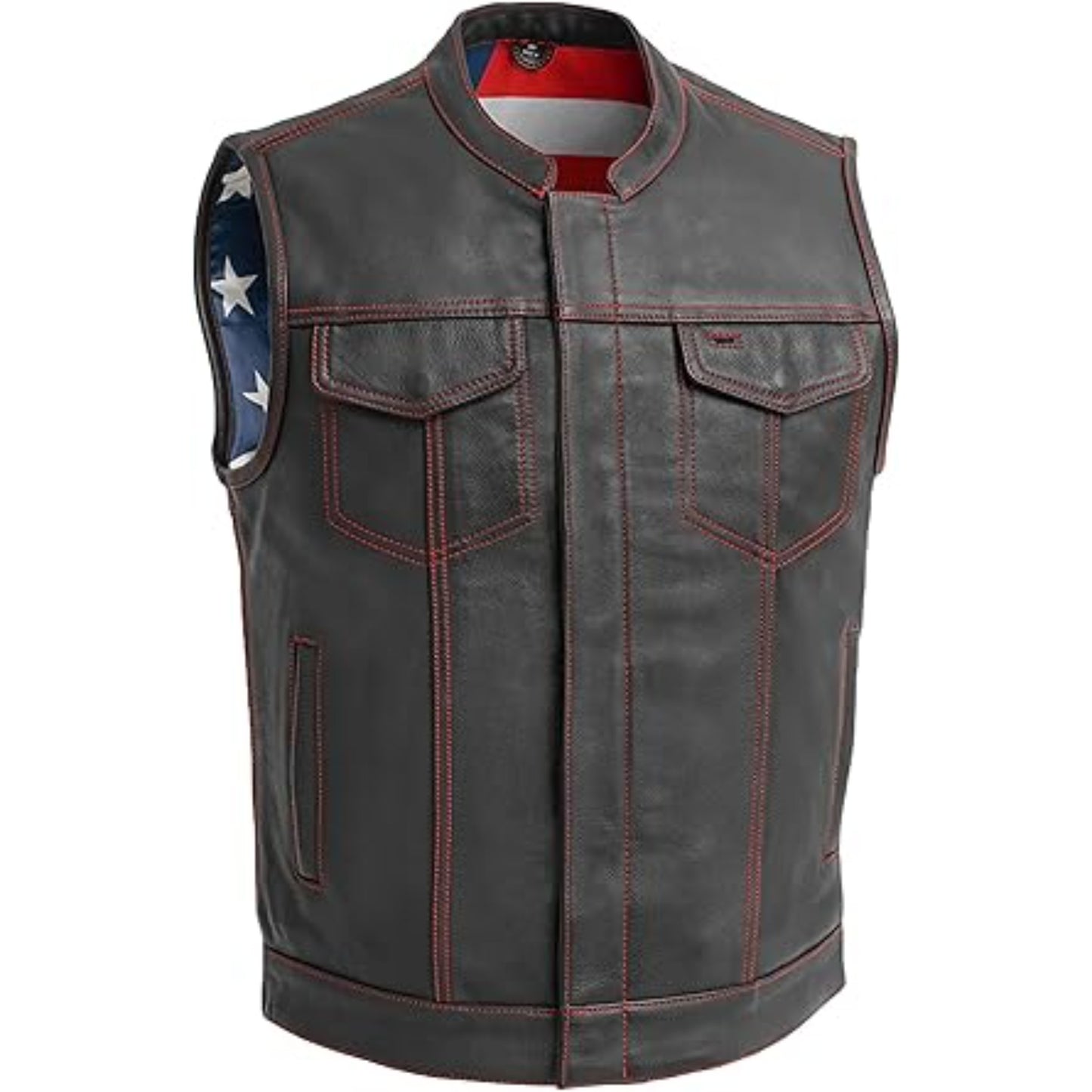 FTL Born Free Men's Motorcycle Leather Club Vest – USA Liner