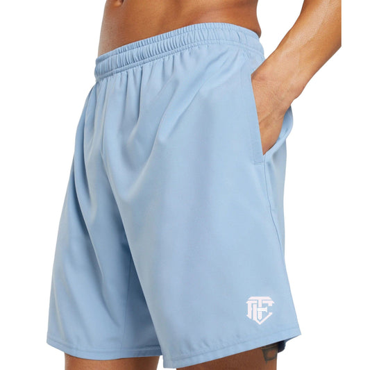 Light Blue Lightweight Athletic Shorts for Sports and Gym