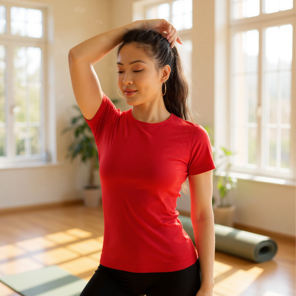 Seamless Energy Power Tee – Stretch Fit Workout Shirt