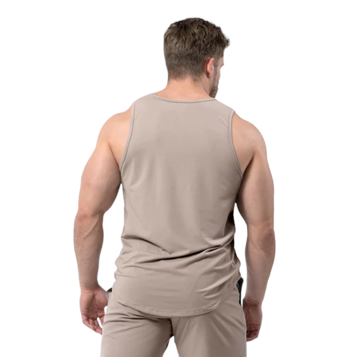 Performance Tank Top – Taupe | Breathable & Lightweight