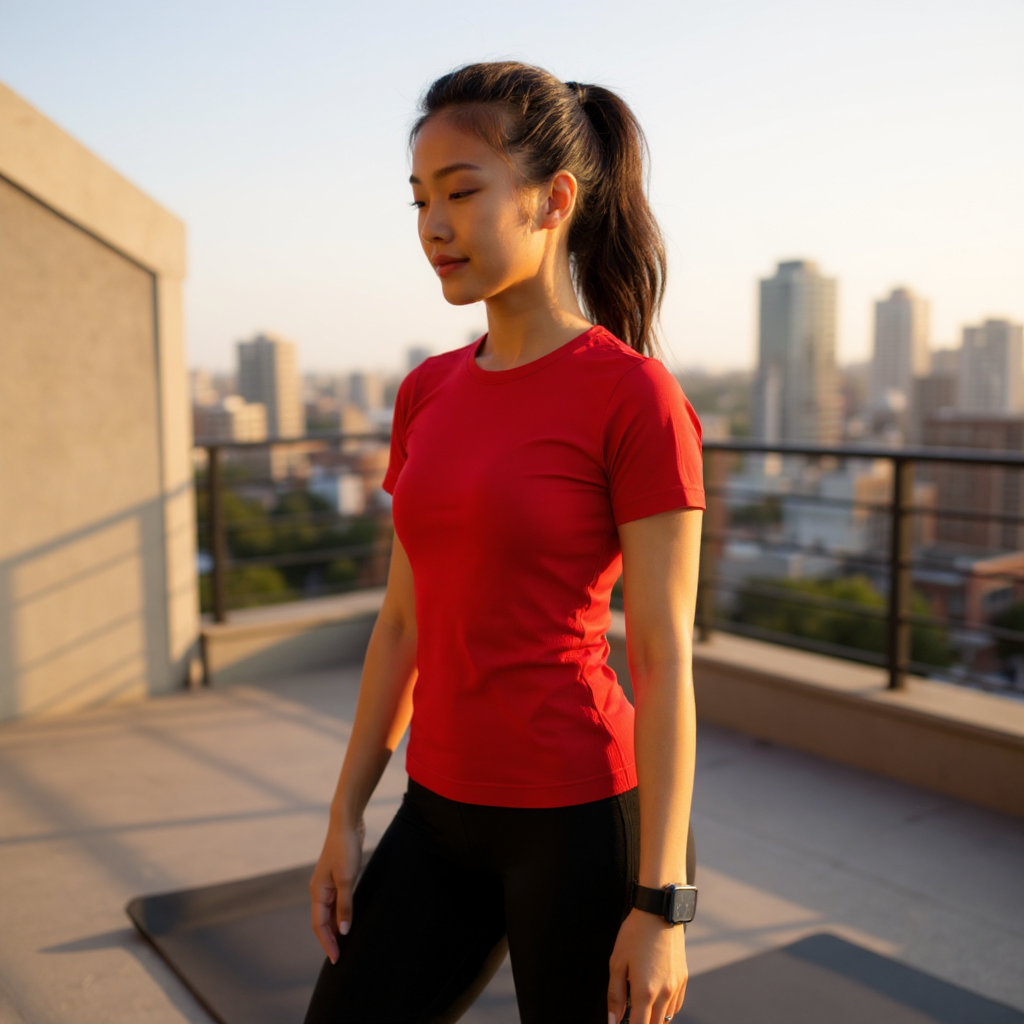 Seamless Energy Power Tee – Stretch Fit Workout Shirt
