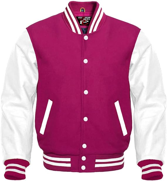 Varsity Lettermen Bomber Style All Wool & White Color Sleeves Jacket