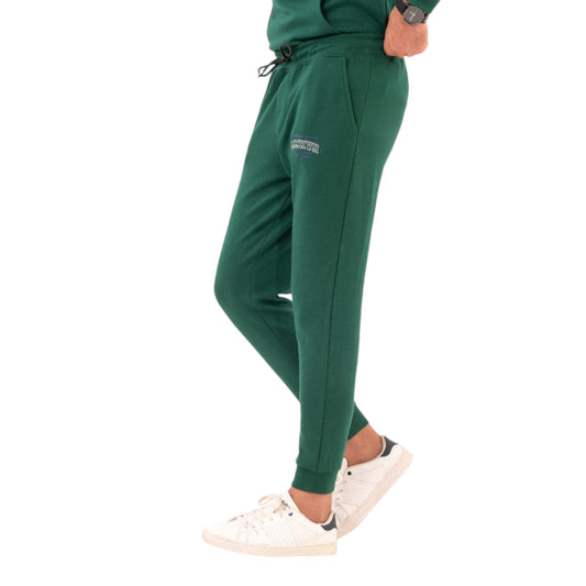 Men's Green Jogger Pants with Drawstring Waist