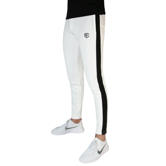 Tech Pants - White Bottoms with Black Panels