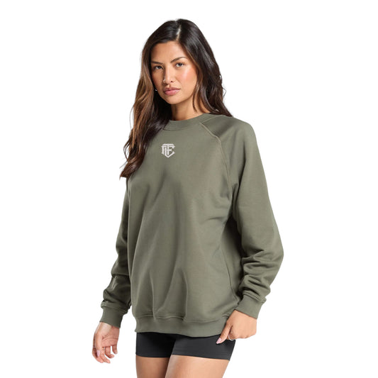 Oversized Fleece Athletic Sweatshirt