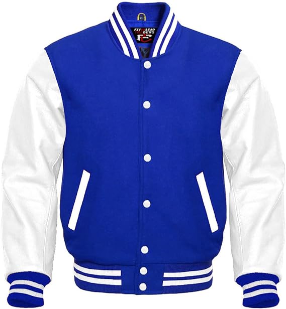 Varsity Lettermen Bomber Style All Wool & White Color Sleeves Jacket