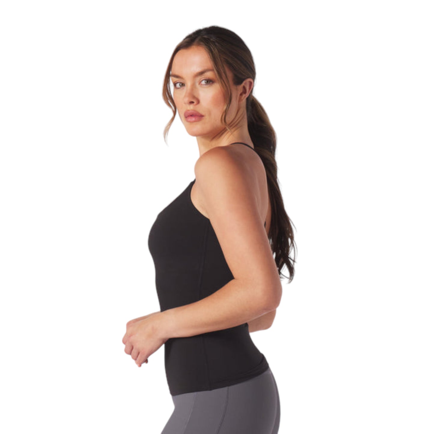Sleek Performance Fit Tank Top in Black
