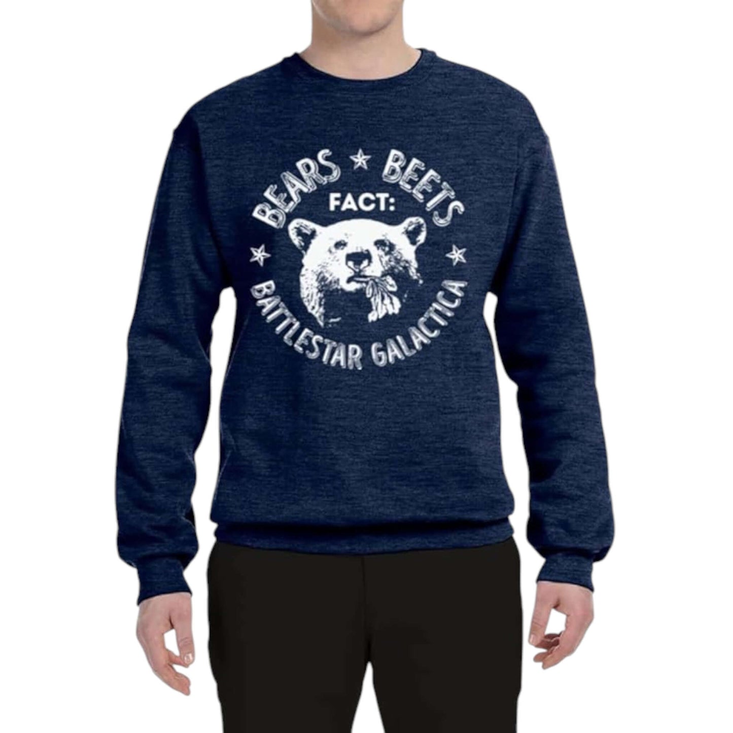 Bears Beets Battlestar Galactical Sweatshirt – Funny Pop Culture Crewneck