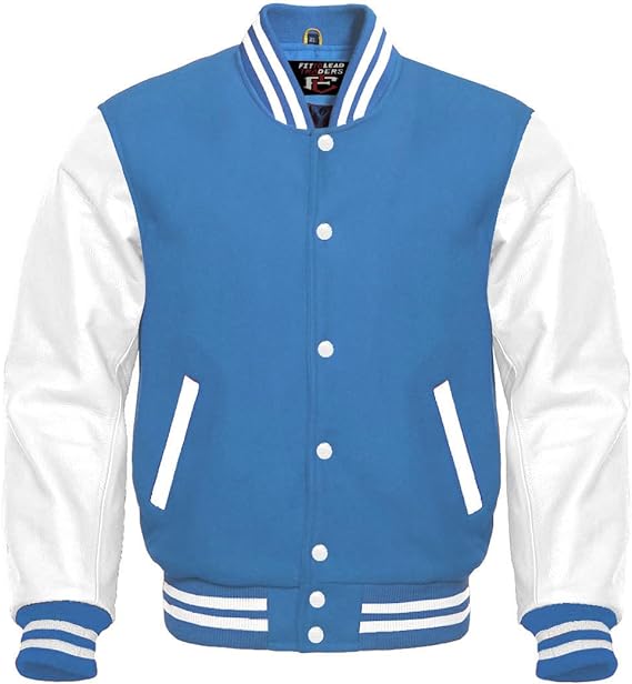 Varsity Lettermen Bomber Style All Wool & White Color Sleeves Jacket