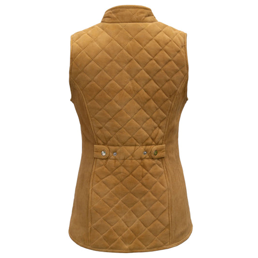 Women's Yellow Suede Vest – Chic and Elegant