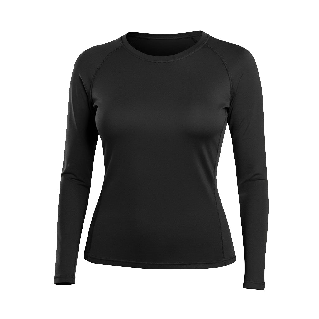 High-Performance Black Long Sleeve Tee for Women