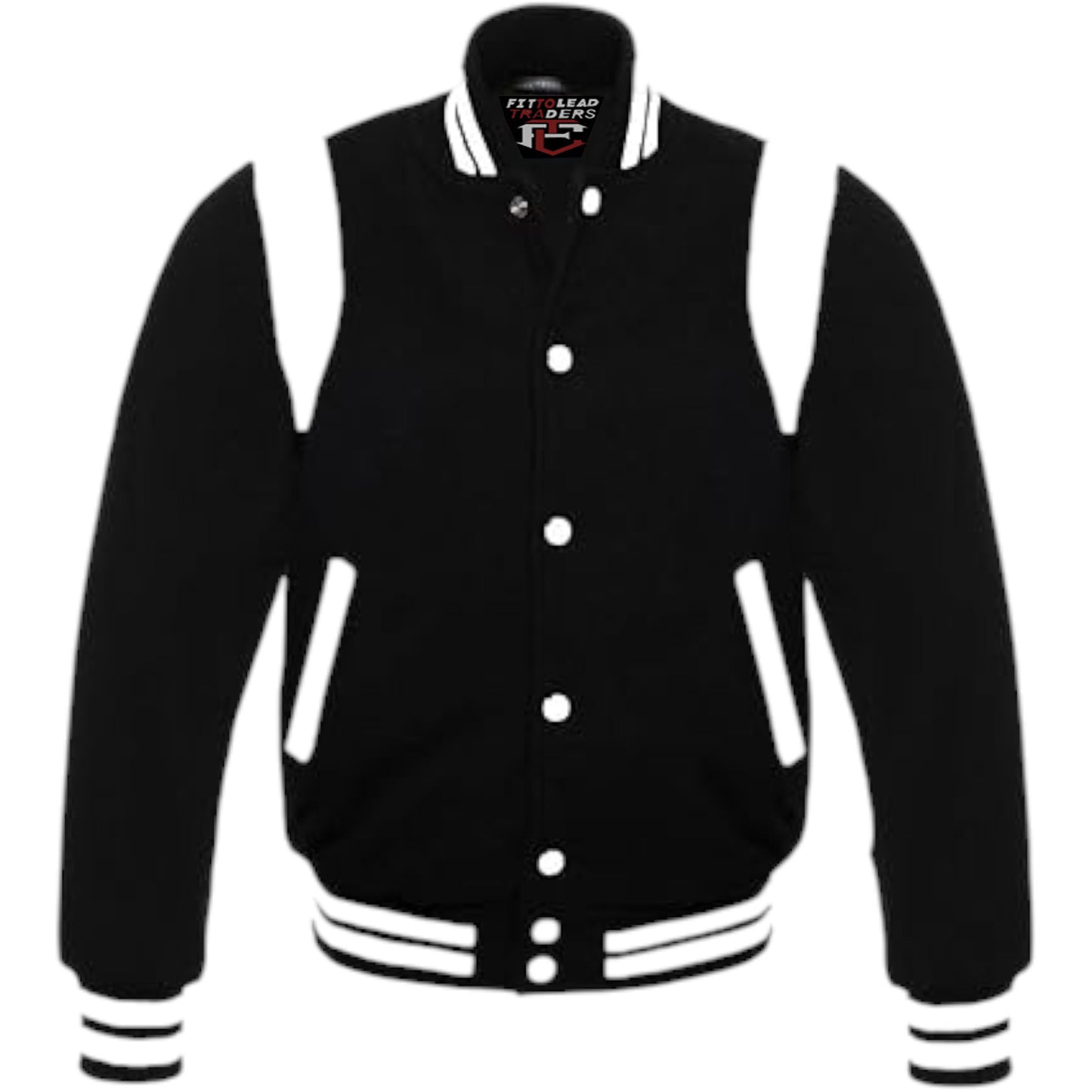 Retro Baseball Jacket – Wool Body & Leather Shoulder Inserts