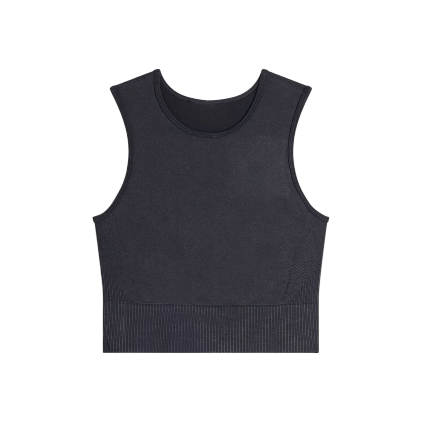 Sleeveless Seamless Crop Top in Acid Wash Fabric