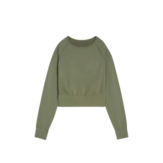 Seamless Long Sleeve Crop Top for Women Activewear