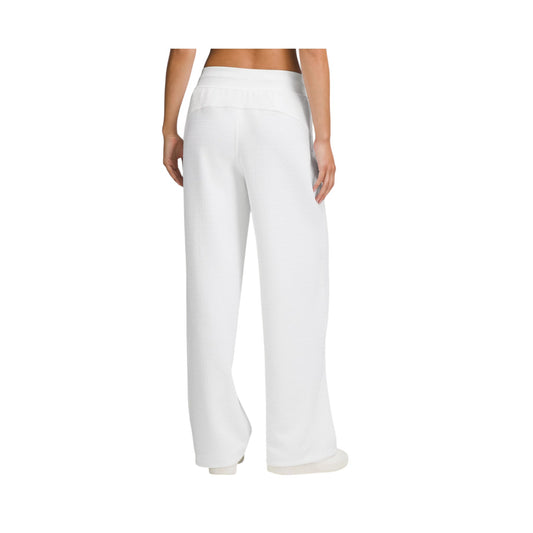 Textured High-Waist Wide-Leg Track Pants