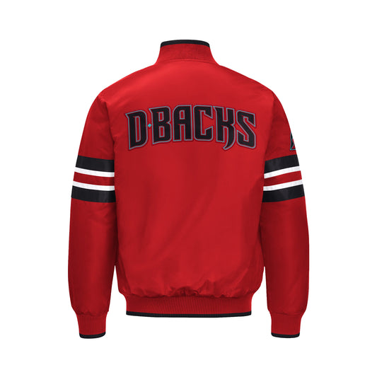 Men’s Arizona Diamondbacks Satin Varsity Jacket | Classic Bomber Style