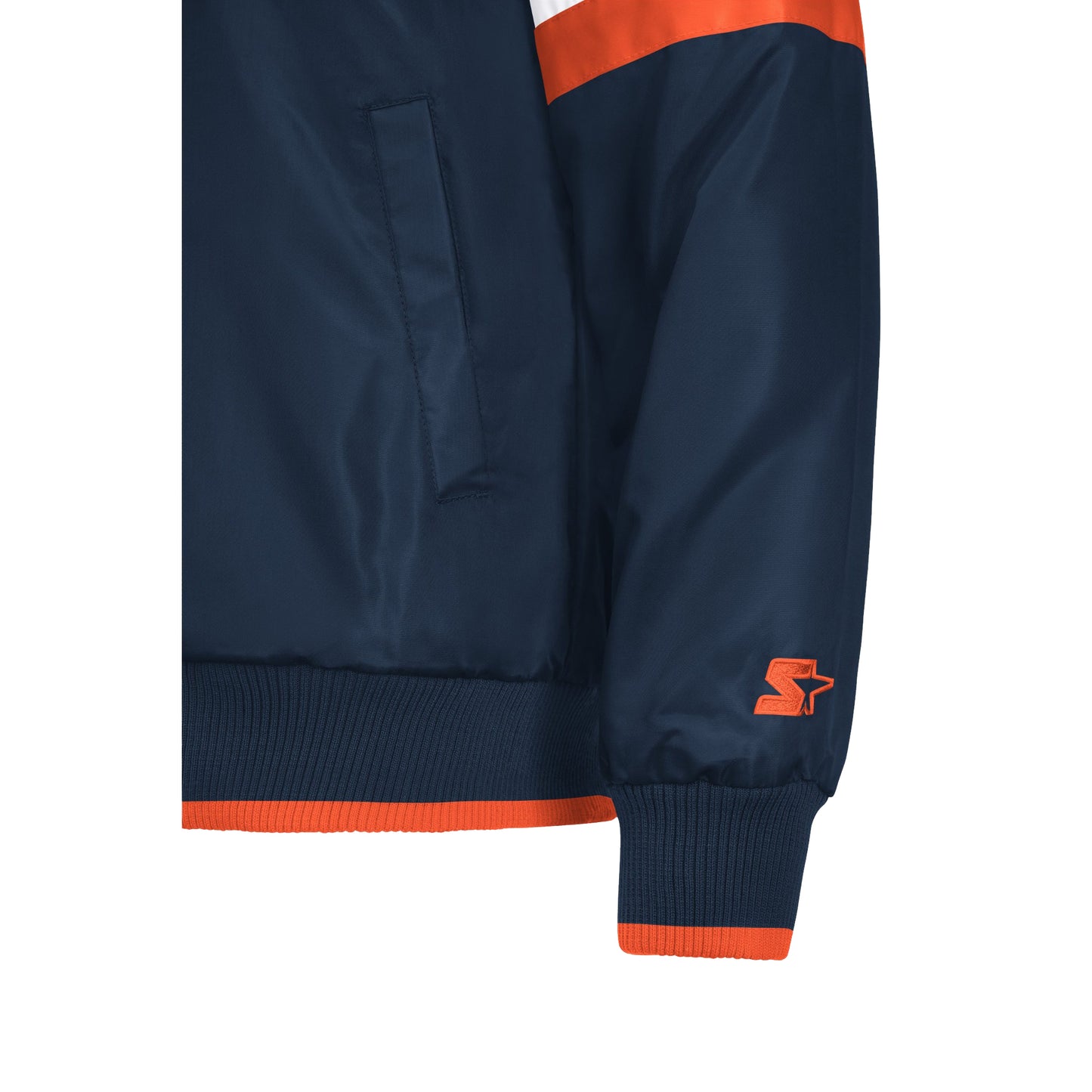 Men’s Houston Astros Satin Varsity Jacket | Snap Button Bomber