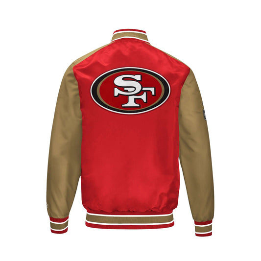 San Francisco 49ers Premium Satin Bomber Jacket Classic Fit