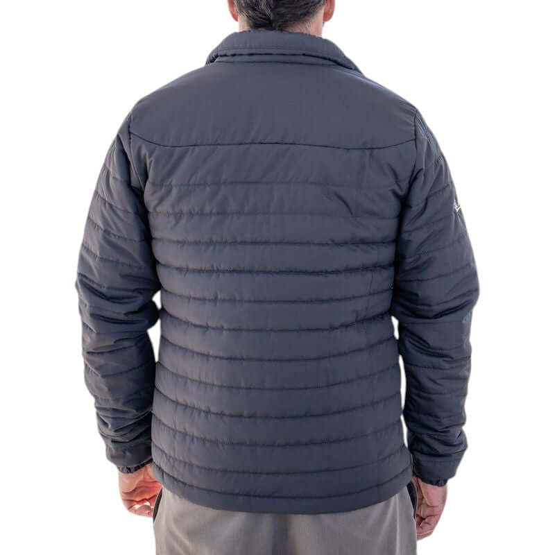 Back view of RF Stormtech C8 lightweight puffy jacket for men showcasing its quilted design and snug fit.