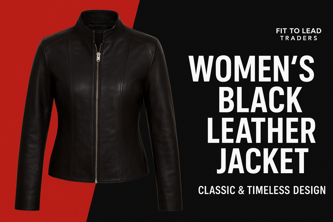 Women’s Black Leather Jacket – Classic & Timeless Design | Fit To Lead Traders