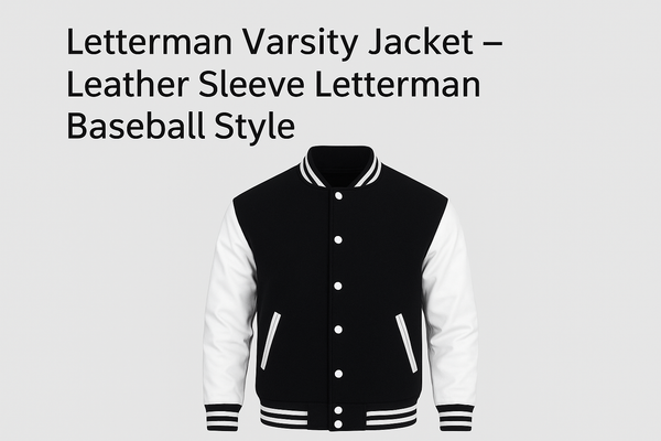 Letterman Varsity Jacket – Leather Sleeve Letterman Baseball Style