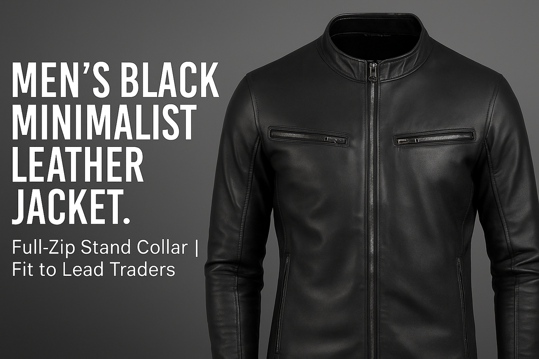 Men’s Black Minimalist Leather Jacket – A Timeless Statement of Style