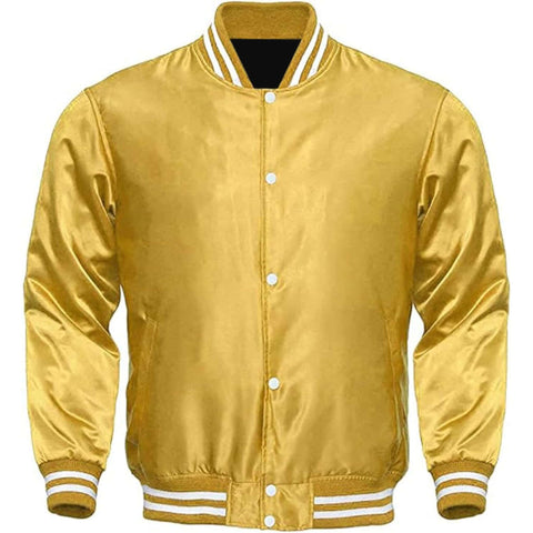 satin varsity bomber jacket Classic Varsity Style