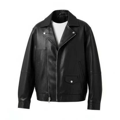Vintage Leather Jacket for Women Retro Streetwear Look