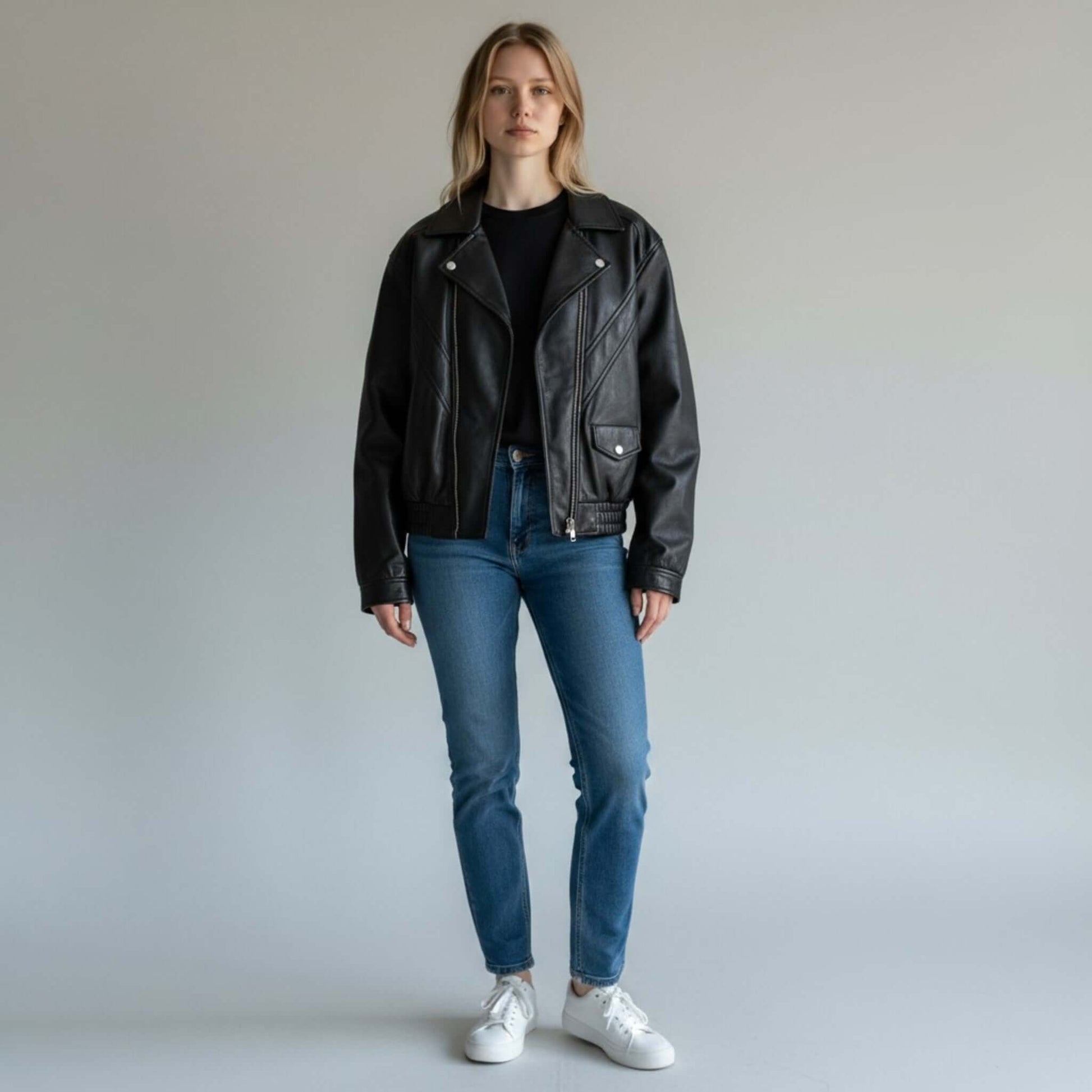  Legendary 90s Oversized Leather Bomber Jacket For Women