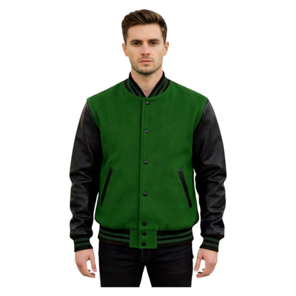 Stylish Retro Letterman Jacket Bold Black Sleeves – Unisex Premium Fit