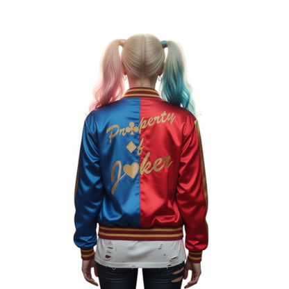 Harley Quinn Suicide Squad Satin Bomber Jacket – Red Streetwear Style