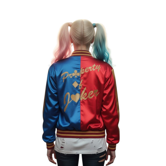 Harley Quinn Suicide Squad Satin Bomber Jacket – Red Streetwear Style