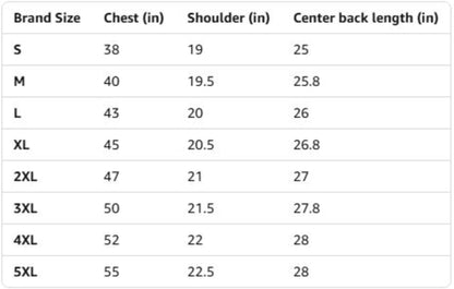 Size chart for Club House vest with brand size, chest, shoulder, and center back length measurements.