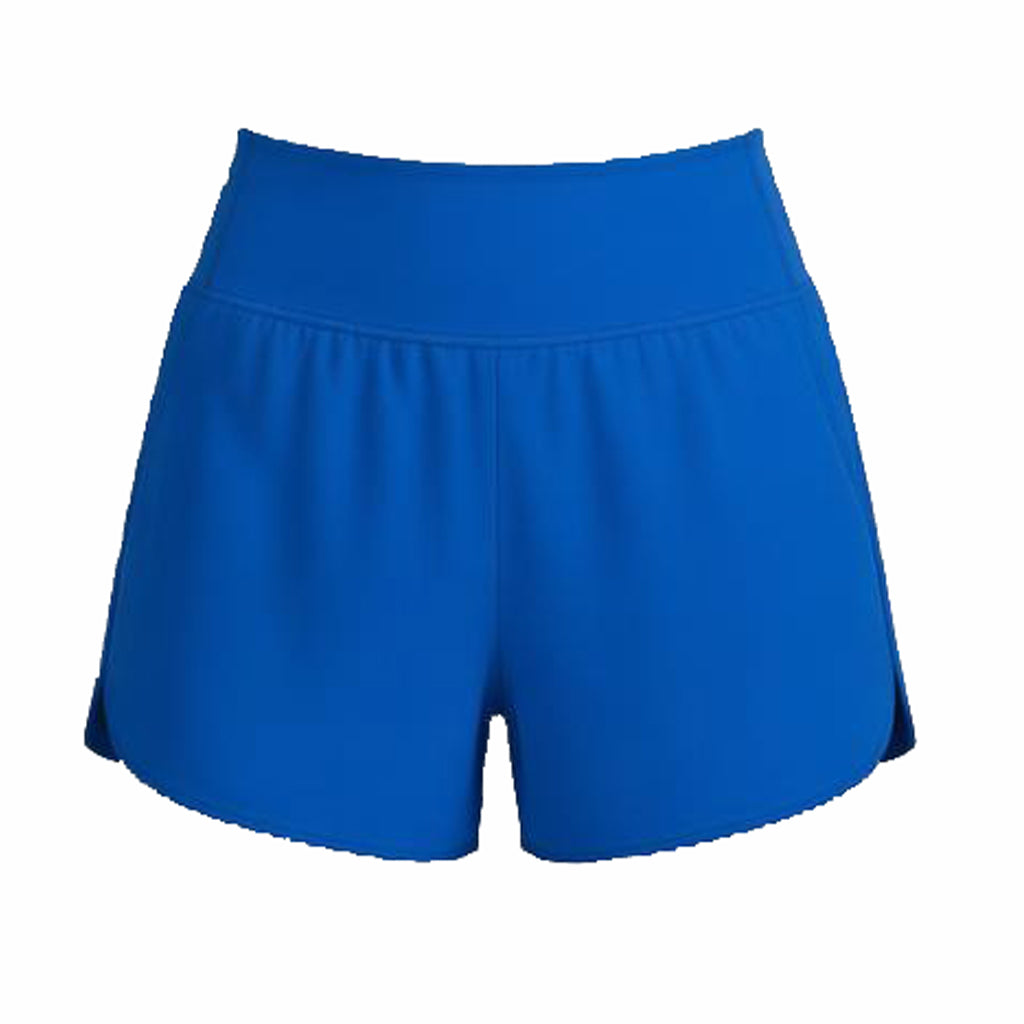 Sleek High-Waist Blue Athletic Shorts Women Activewear