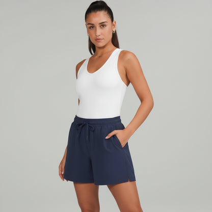 Women Active Utility Shorts with Pockets for Everyday Wear