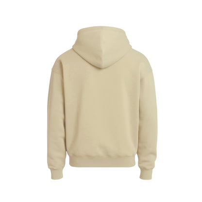 Beige hoodie on a white background