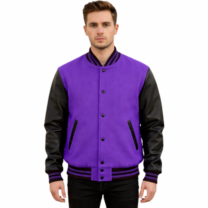 Stylish Retro Letterman Jacket Bold Black Sleeves – Unisex Premium Fit