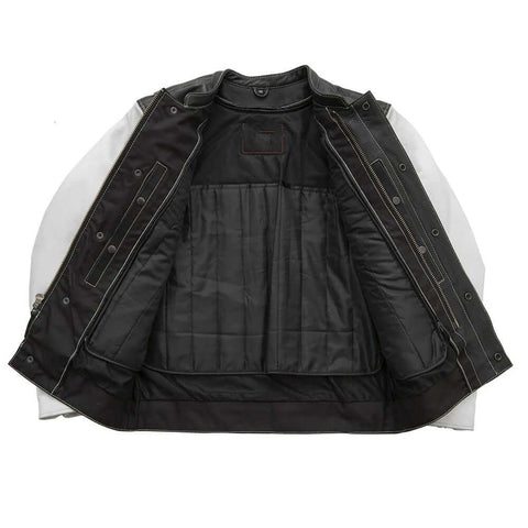 The Outrider Café Racer Tactical Leather Jacket