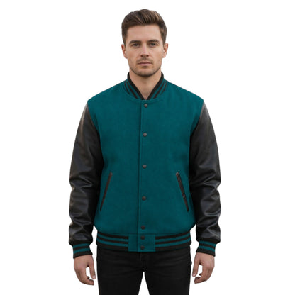 Stylish Retro Letterman Jacket Bold Black Sleeves – Unisex Premium Fit