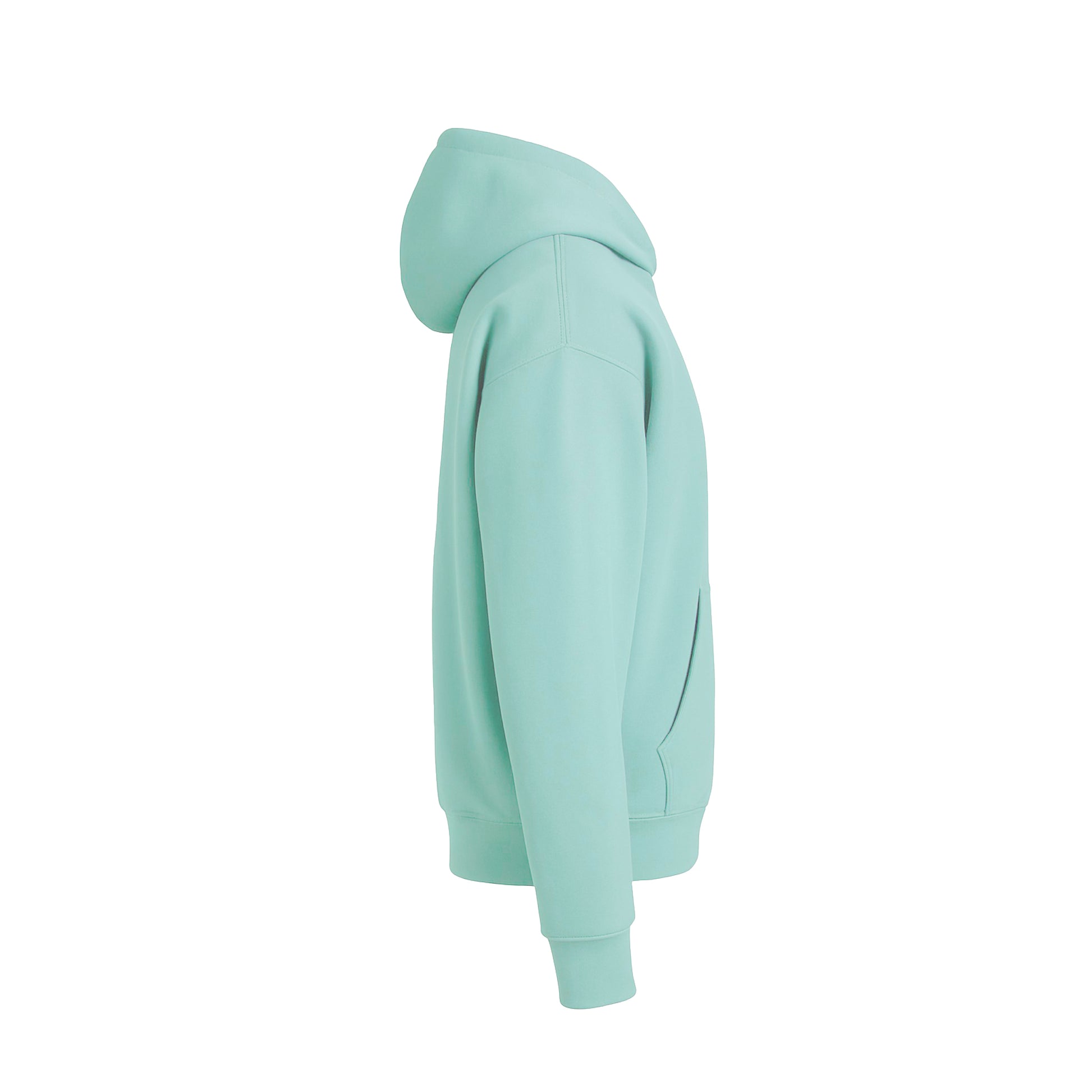 Light blue hoodie on a white background
