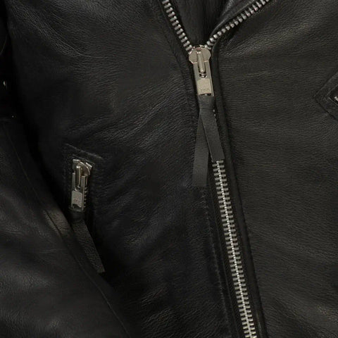 Classic Motorcycle Leather Jacket Style Rugged Comfort