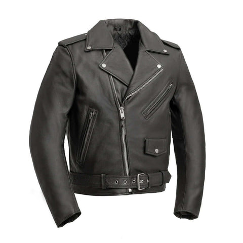 Galactic Men Classic Motorcycle Leather Jacket Premium Gear