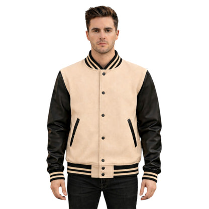 Stylish Retro Letterman Jacket Bold Black Sleeves – Unisex Premium Fit