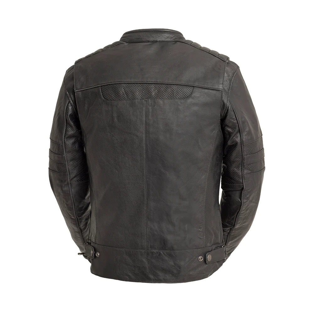 Shadow Storm – Men’s Black Leather Motorcycle Jacket