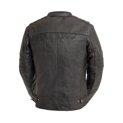 Shadow Storm – Men’s Black Leather Motorcycle Jacket