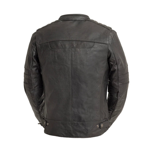 Shadow Storm – Men’s Black Leather Motorcycle Jacket